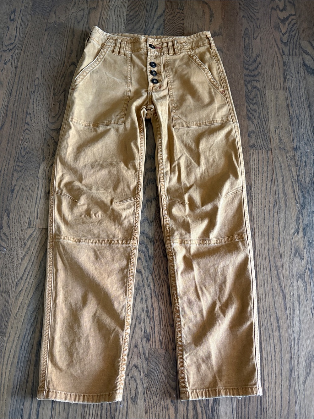 Anthropologie Straight-Leg Work Pant in Camel/Tan